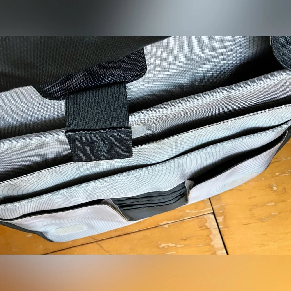 HP Black Messenger Bag with Logo